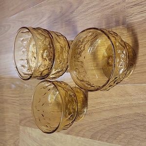 Vtg 70's Anchor Hocking Bumpy Crinkle Desert Bowls